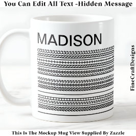 Caneca De Café I Wish I Was Painting & Name Hidden Message 091B 