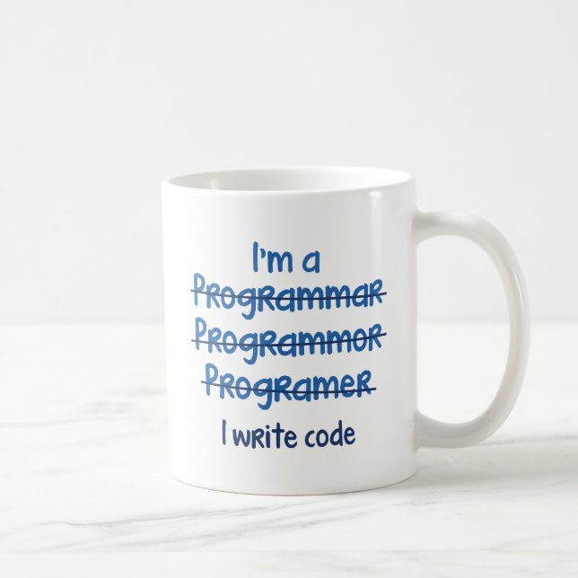 Caneca De Café I Write Code (Direita)