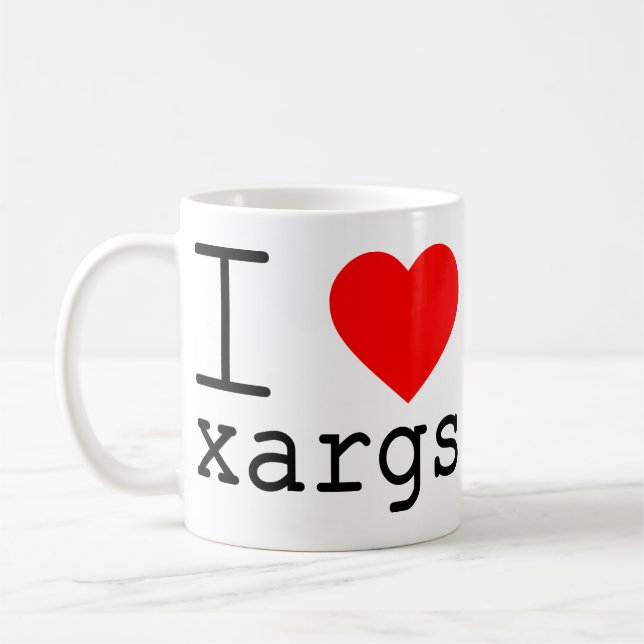 Caneca De Café I ❤️ xargs (Esquerda)