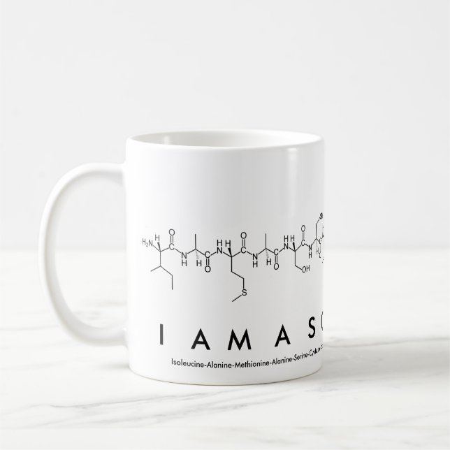 Caneca De Café IAmAScientista nome do peptídeo (Esquerda)