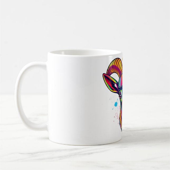 Caneca De Café Ibex Spirit: Mountain Goggles Abstrato (Esquerda)