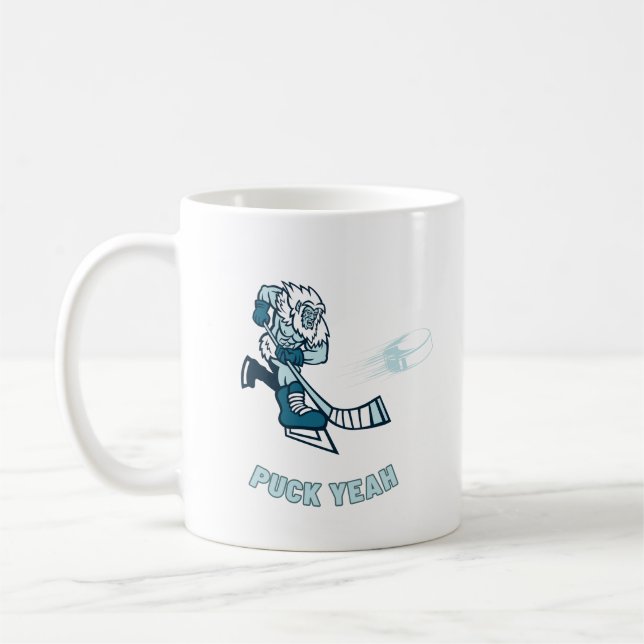 Caneca De Café Ice Hockey - Puck Yeah (Esquerda)