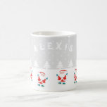 Caneca De Café Ice Skating Christmas<br><div class="desc">Caça de gelo criativa na caneca de presente de Natal. Para personalizar o texto de edição para adicionar o nome do skater favorito.</div>