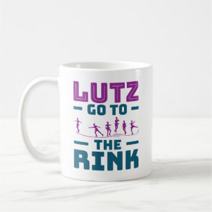 Caneca De Café Ice Skating Pun Cute Lutz Vá para a pista