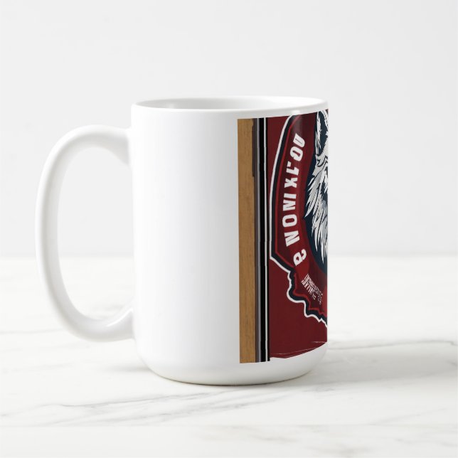 Caneca De Café Ice Wolves — Design do Site do Clube de Hóquei (Esquerda)
