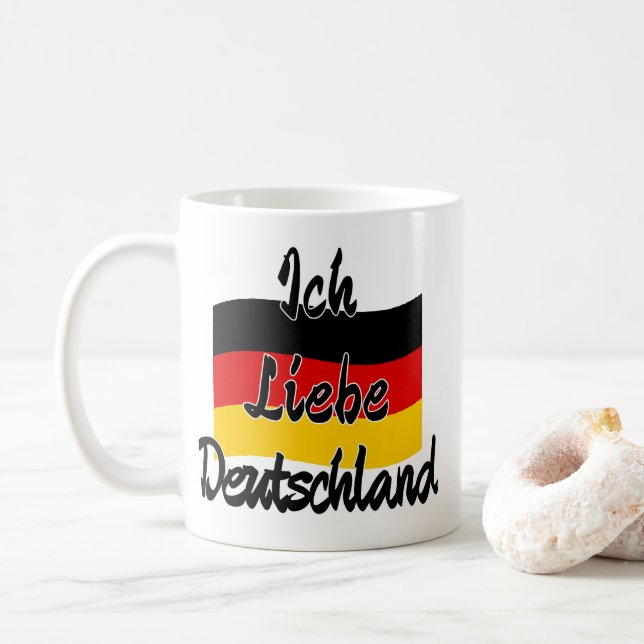 Caneca De Café Ich Liebe Deutschland (Com Donut)