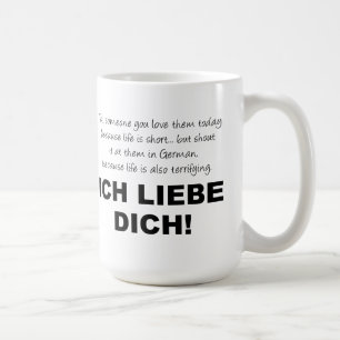 Caneca De Café Ich Liebe Dich Eu Te Amo Muito
