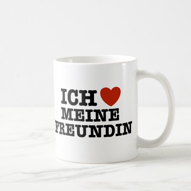 Caneca De Café Ich Liebe Meine Freundin (Direita)