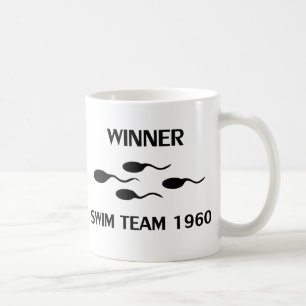 Caneca De Café ícone 1960 da equipe de natação do vencedor