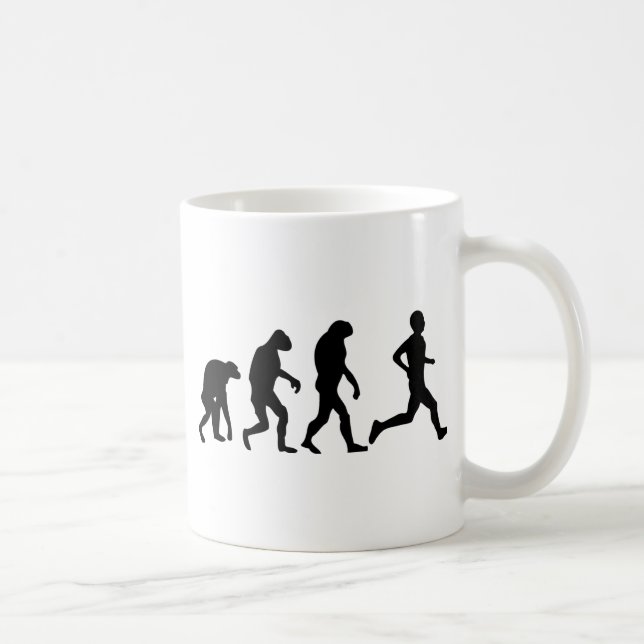 Caneca De Café ícone da evolução do corredor (Direita)