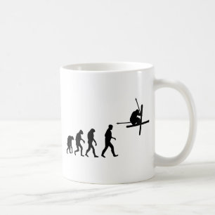 Caneca De Café ícone da evolução do esqui