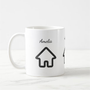 Caneca De Café Ícone de Arquitetura de Imóveis Casa