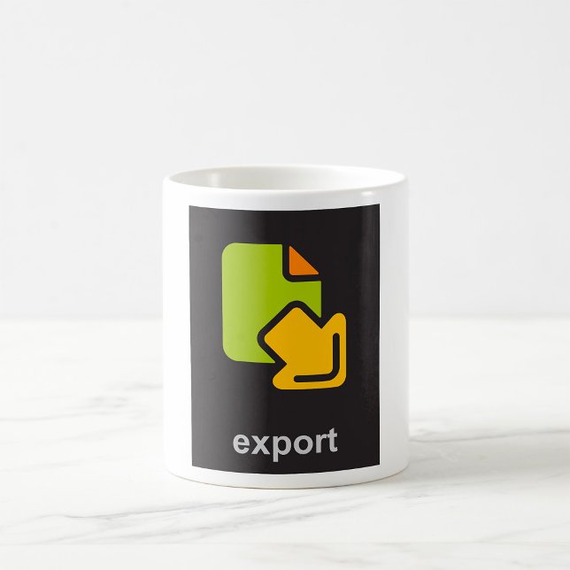 Caneca De Café Ícone de Exportação de Tecnologia Arquivo de Dados (Criador carregado)