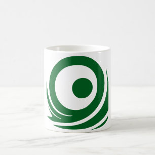 Caneca De Café Ícone de ondas verdes do tsunami Coffee Mug