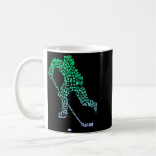 Caneca De Café Ícone de Silhueta de Hóquei Equipamento de Jogador