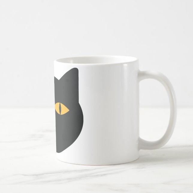Caneca De Café ícone do gato preto (Direita)