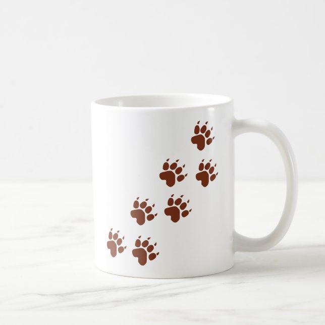 Caneca De Café ícone marrom das patas (Direita)