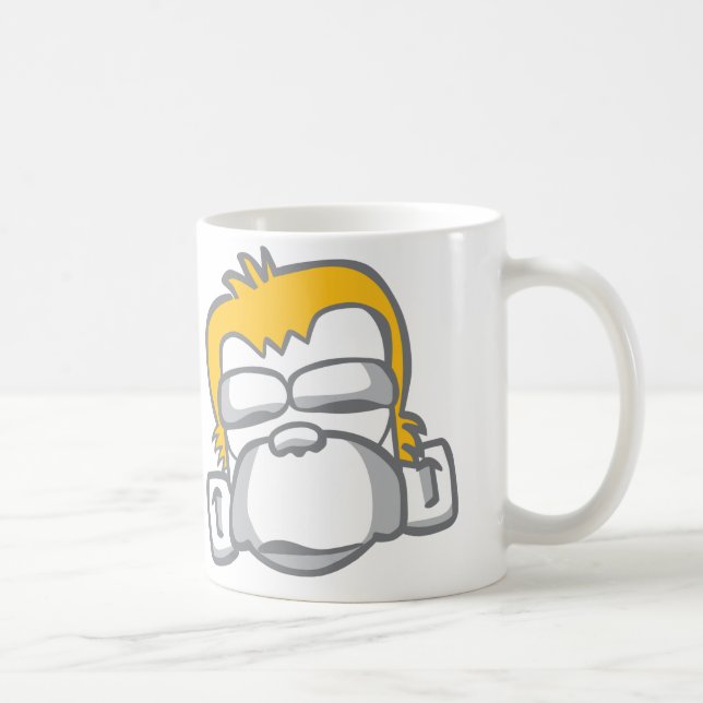Caneca De Café Ícone mau do macaco (Direita)