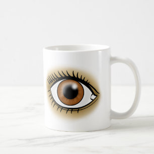 Caneca De Café ícone Olhos Castanhos
