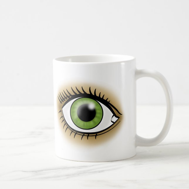 Caneca De Café ícone Olhos Verdes (Direita)