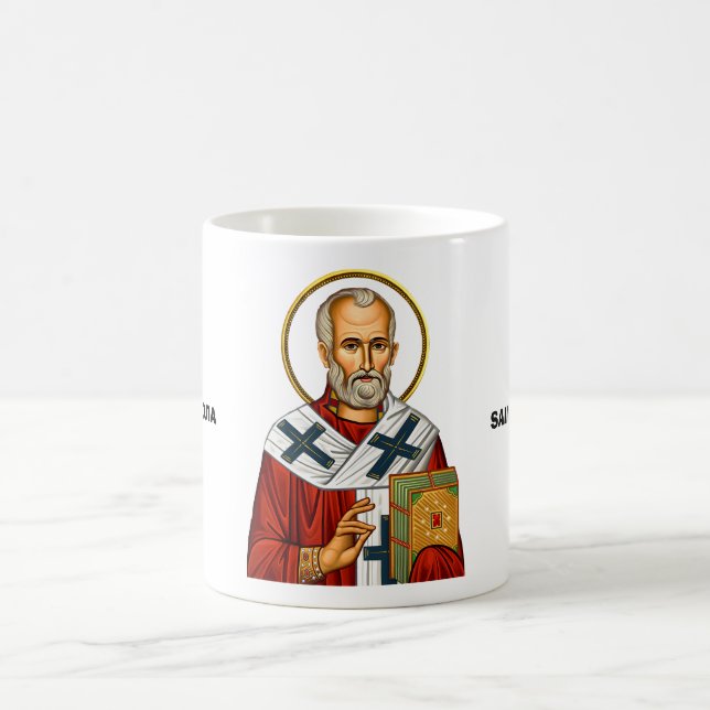 Caneca De Café ícone ortodoxo sérvio dos santos São Nicolau (Centro)