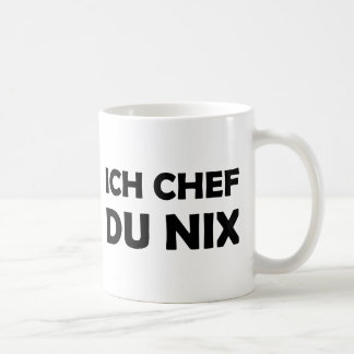 Caneca De Café Ícone preto de du nix do cozinheiro chefe de Ich