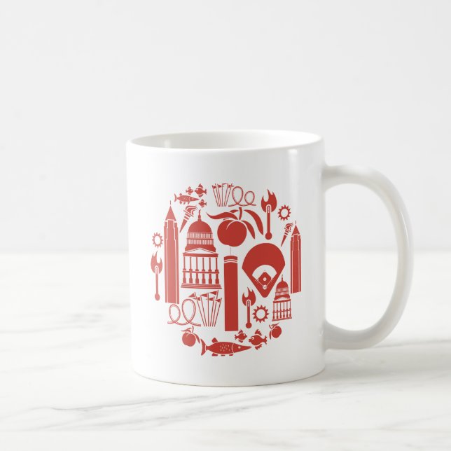 Caneca De Café Ícones de Atlanta Geórgia (Direita)