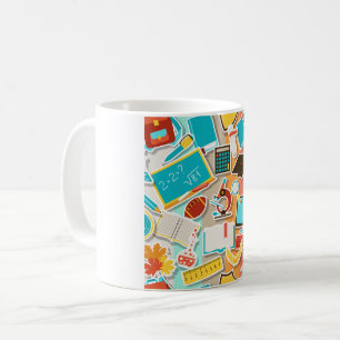 Caneca De Café Ícones do equipamento escolar