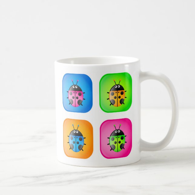 Caneca De Café Ícones do joaninha (Direita)
