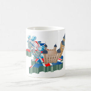 Caneca De Café Iconic London Landmarks UK Map British Viagem