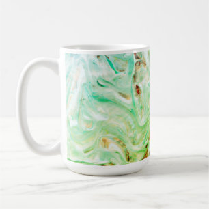 Caneca De Café Icy Green Swirls