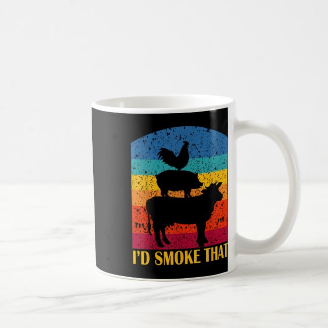 Caneca De Café Id Fumar Isso - Churrasco Engraçado Retro Barbeque (Direita)