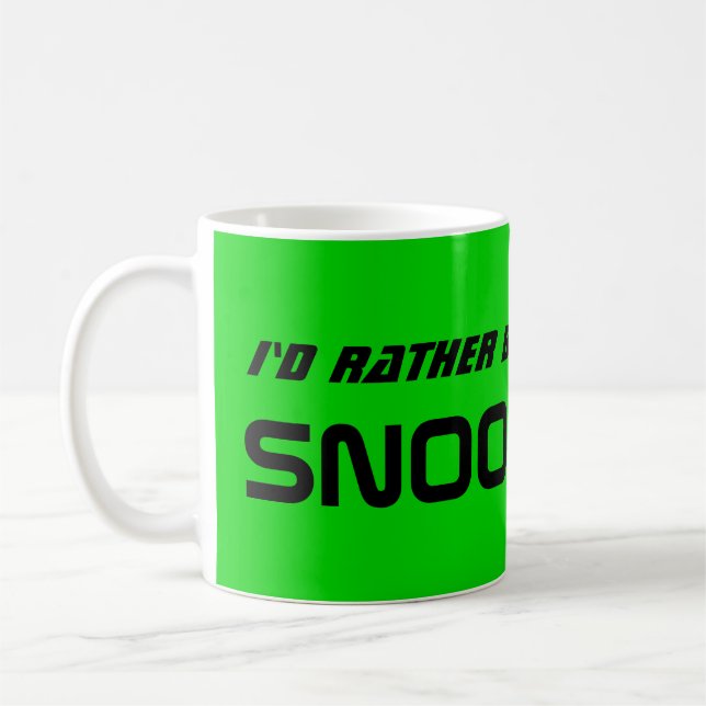 Caneca De Café Id Rather Be Playing Snooker Funny Billiards (Esquerda)