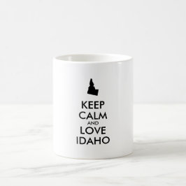Caneca De Café IDAHO DE AMOR E CALMA DE MANUTENÇÃO personalizável