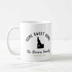 Caneca De Café Idaho Home Sweet Home Family Monograma Mug