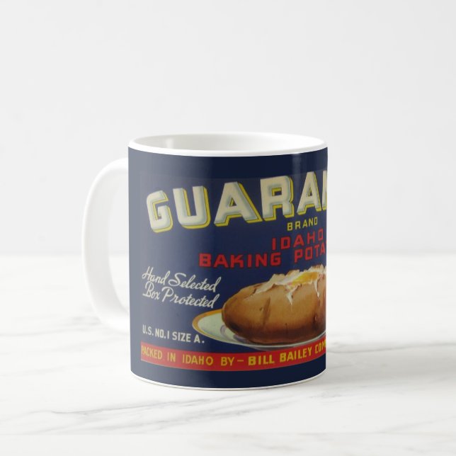 Caneca De Café Idaho Potato Rótulo De Café (Frente Esquerda)