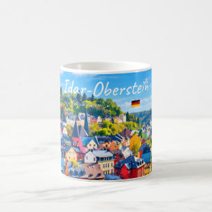 Caneca De Café Idar-Oberstein, Alemanha - Cidade Colorida