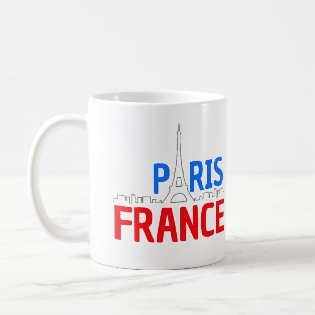 Caneca De Café Idée cadeau Paris France, Baguette, Eiffel, Psg (Esquerda)