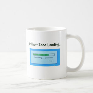 Caneca De Café Ideia brilhante que carrega.