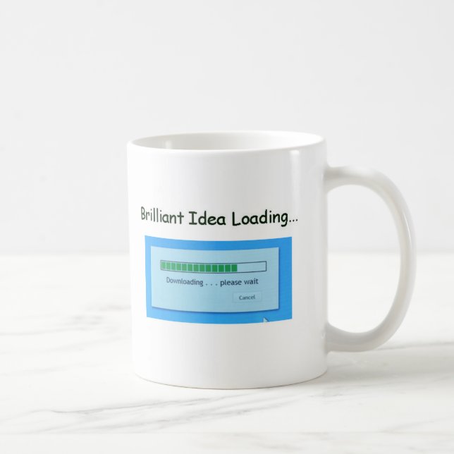 Caneca De Café Ideia brilhante que carrega. (Direita)