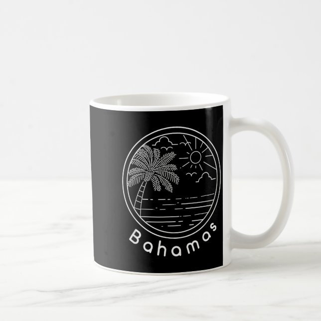 Caneca De Café Ideia de design de presente da bandeira das Bahama (Direita)