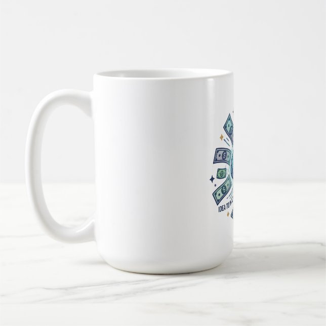 Caneca De Café Ideia de Dinheiro Inteligente para a Mente Empreen (Esquerda)