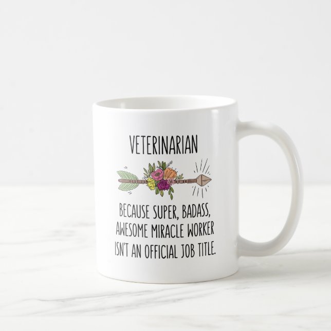 Caneca De Café Ideia de "Engraçado Veterinário" (Direita)