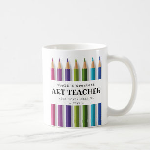 Caneca De Café Ideia de presente de professor de arte personaliza