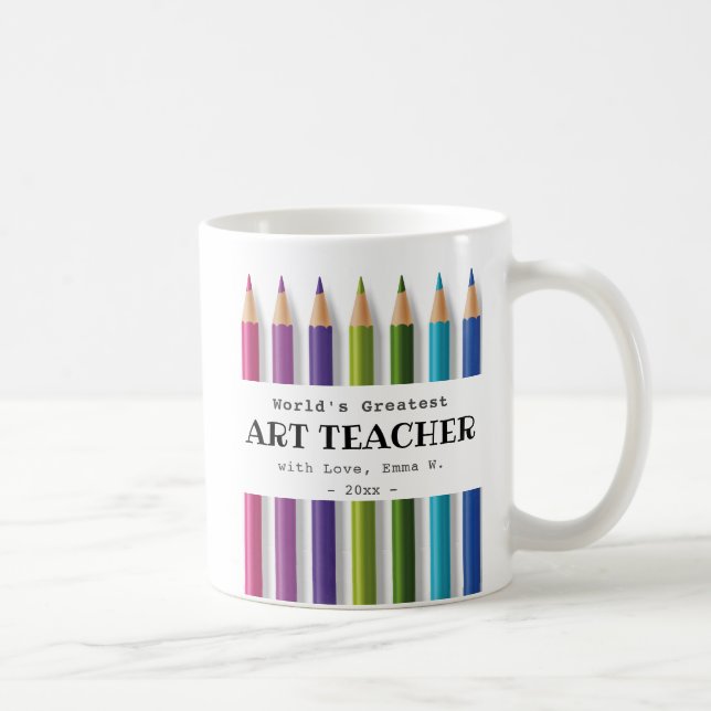 Caneca De Café Ideia de presente de professor de arte personaliza (Direita)