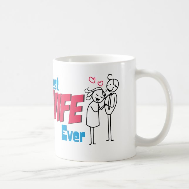 Caneca De Café Ideia do presente: A melhor esposa (caneca) (Direita)