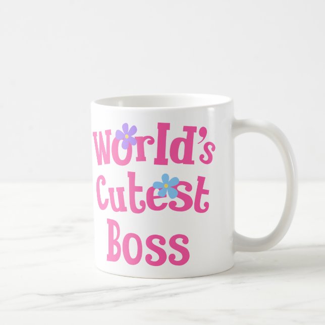 Caneca De Café Ideia do presente do chefe para ela (mundos os (Direita)