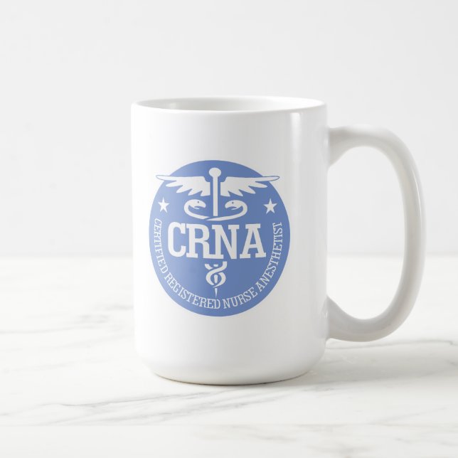 Caneca De Café Ideias de presentes do Caduceus CRNA (Direita)