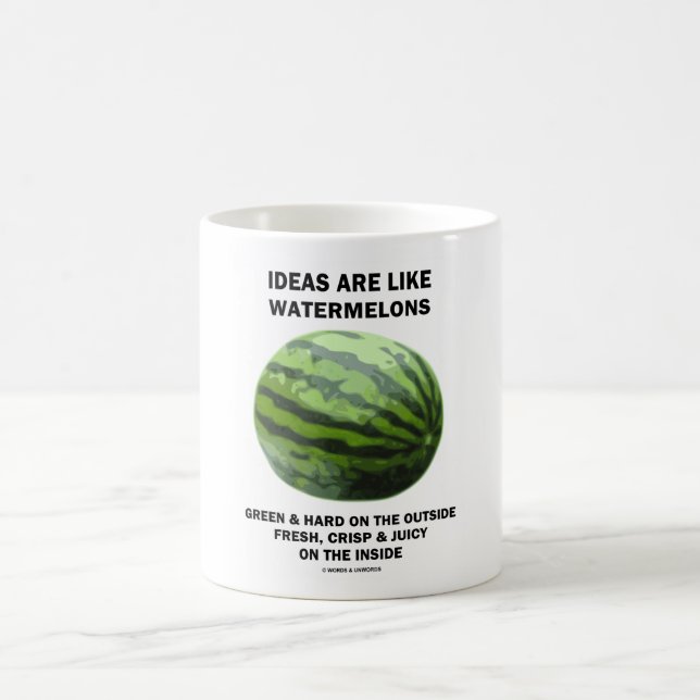 Caneca De Café Ideias São Como Melancias (Comida Para Pensamento) (Centro)