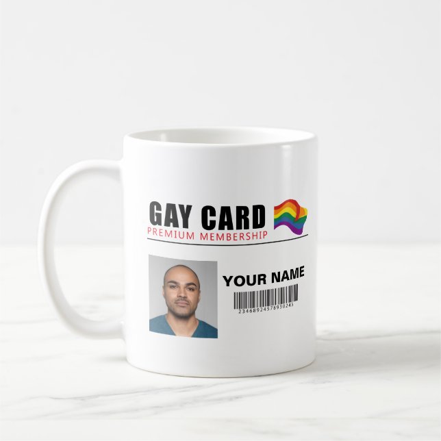 Caneca De Café Identidade de Associação Personalizada à Placa Gay (Esquerda)